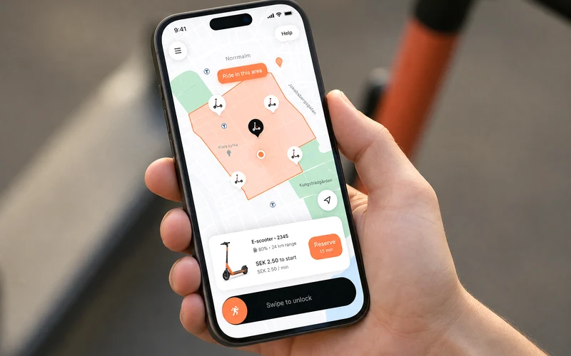 Voi inspired eScooter app preview