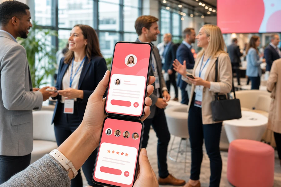 Whova inspired event management app preview