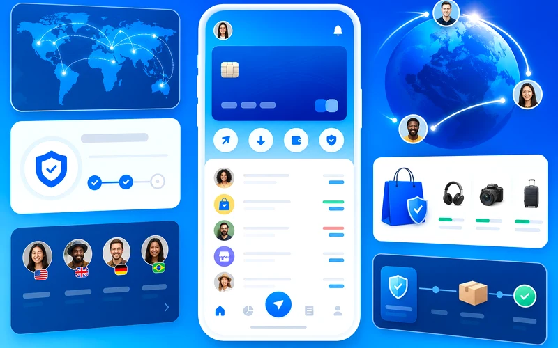PayPal inspired ewallet app preview