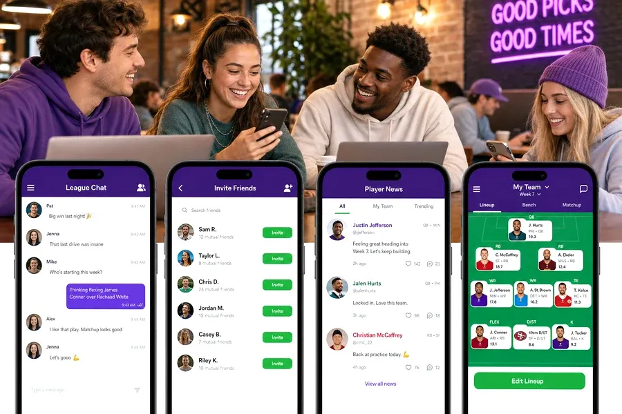 Sleeper inspired fantasy sports app preview
