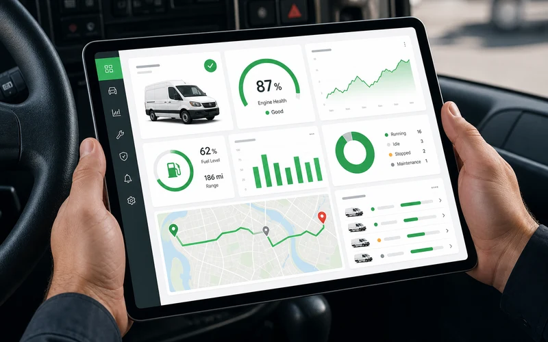 Geotab inspired fleet management app preview