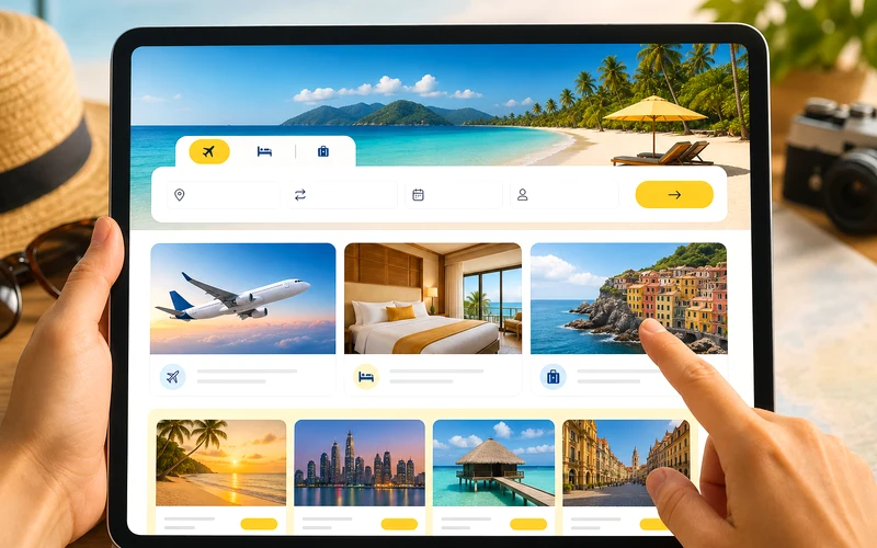 Expedia inspired flight booking app preview
