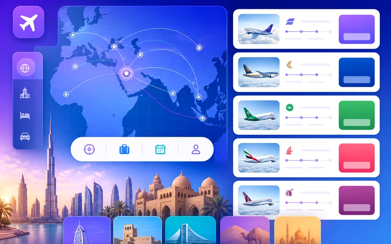 Wego inspired flight booking app preview