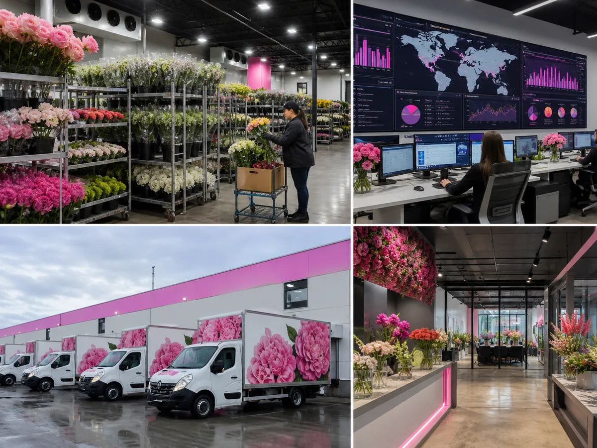 Enterprise inspired flower delivery app preview