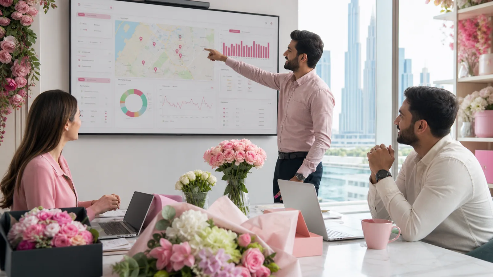 Dubai floral commerce team building flower delivery platforms