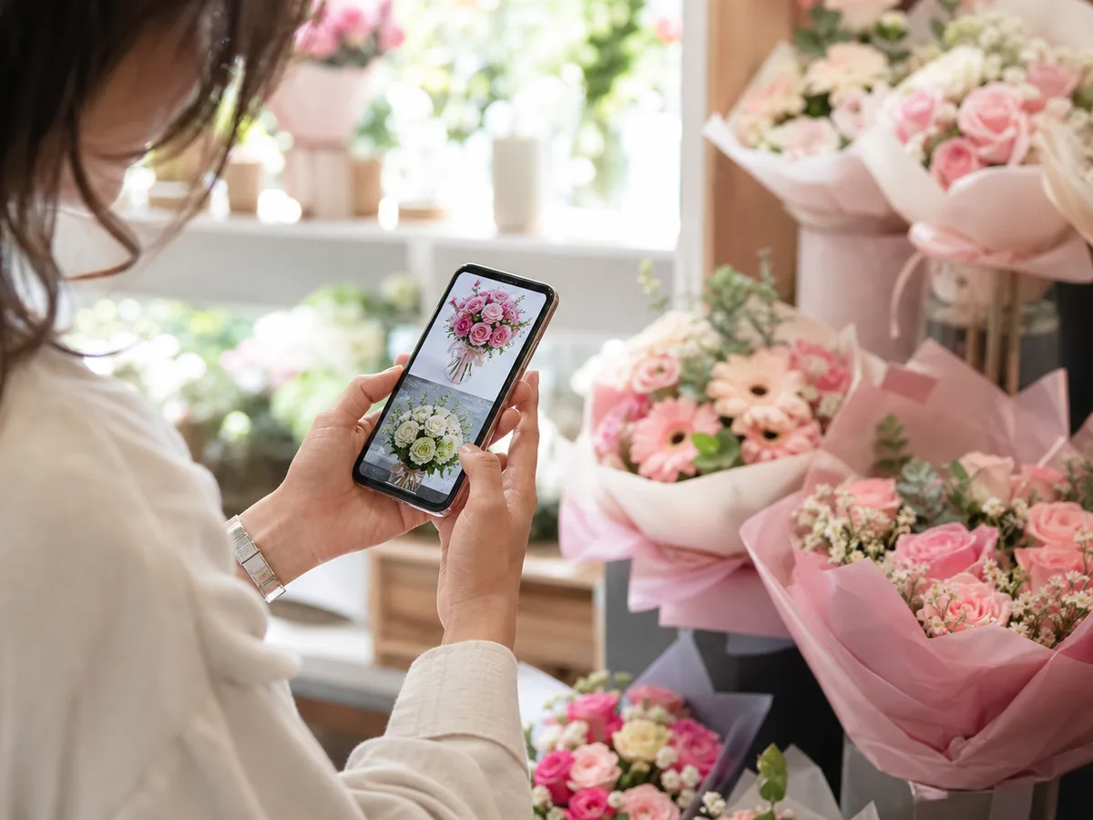 Flower delivery app for browsing bouquets scheduling and tracking gifts
