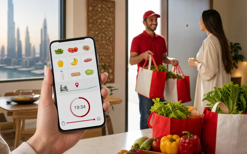 Talabat Mart inspired grocery delivery app preview