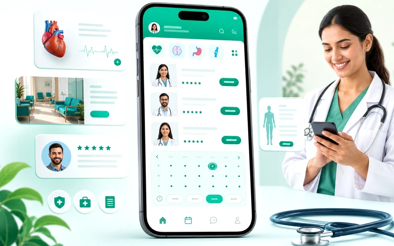 Okadoc inspired healthcare app preview