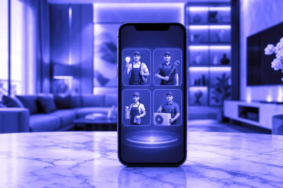 Home service app for discovering services scheduling appointments and secure payments