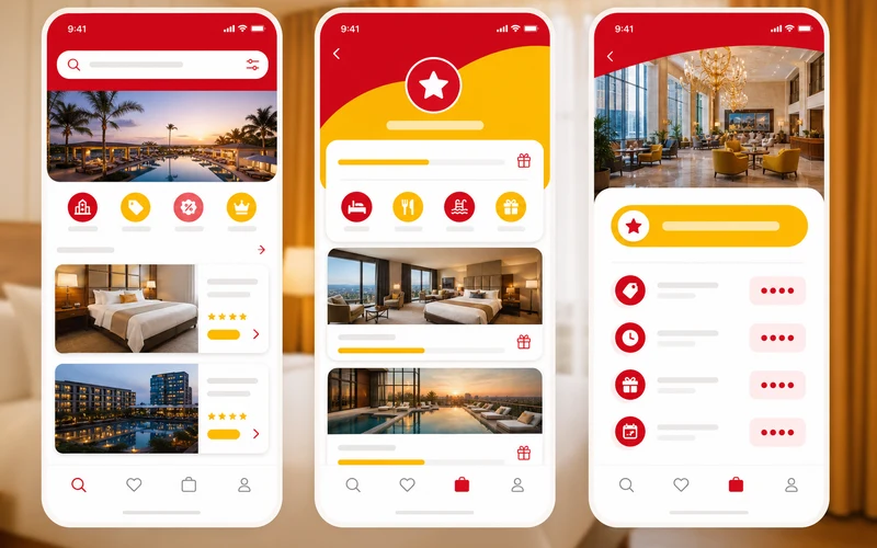 Hotels.com inspired hotel booking app preview