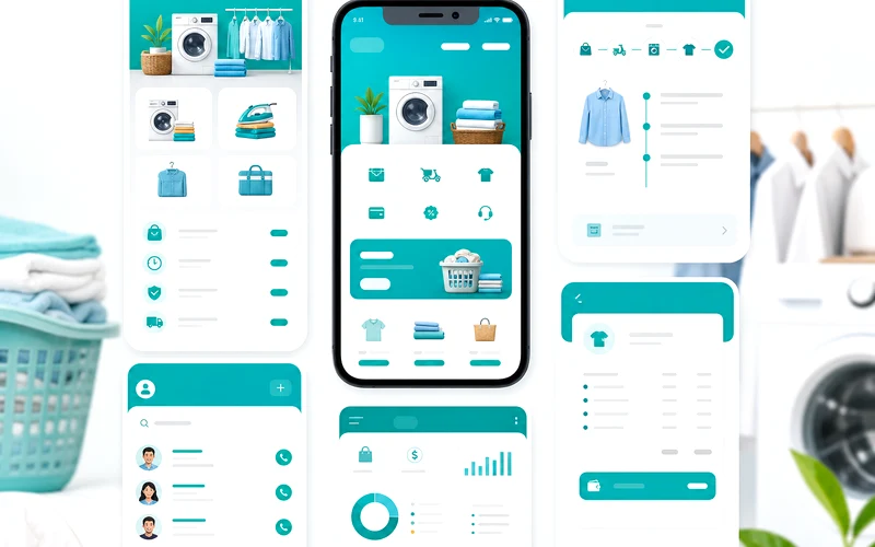 UrbanWash inspired laundry app preview