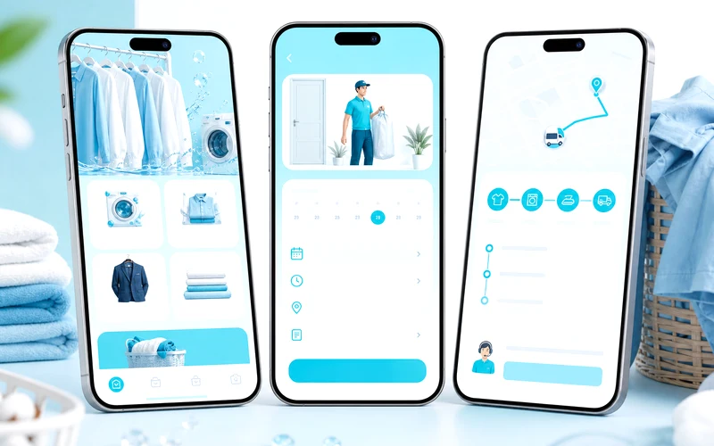 Washmen inspired laundry app preview