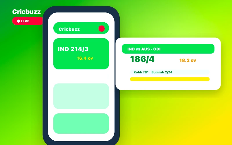 Cricbuzz inspired live cricket score app preview