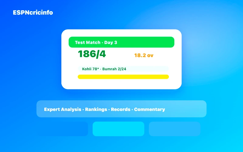ESPNcricinfo inspired live cricket score app preview