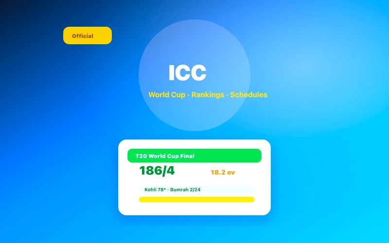 ICC inspired live cricket score app preview