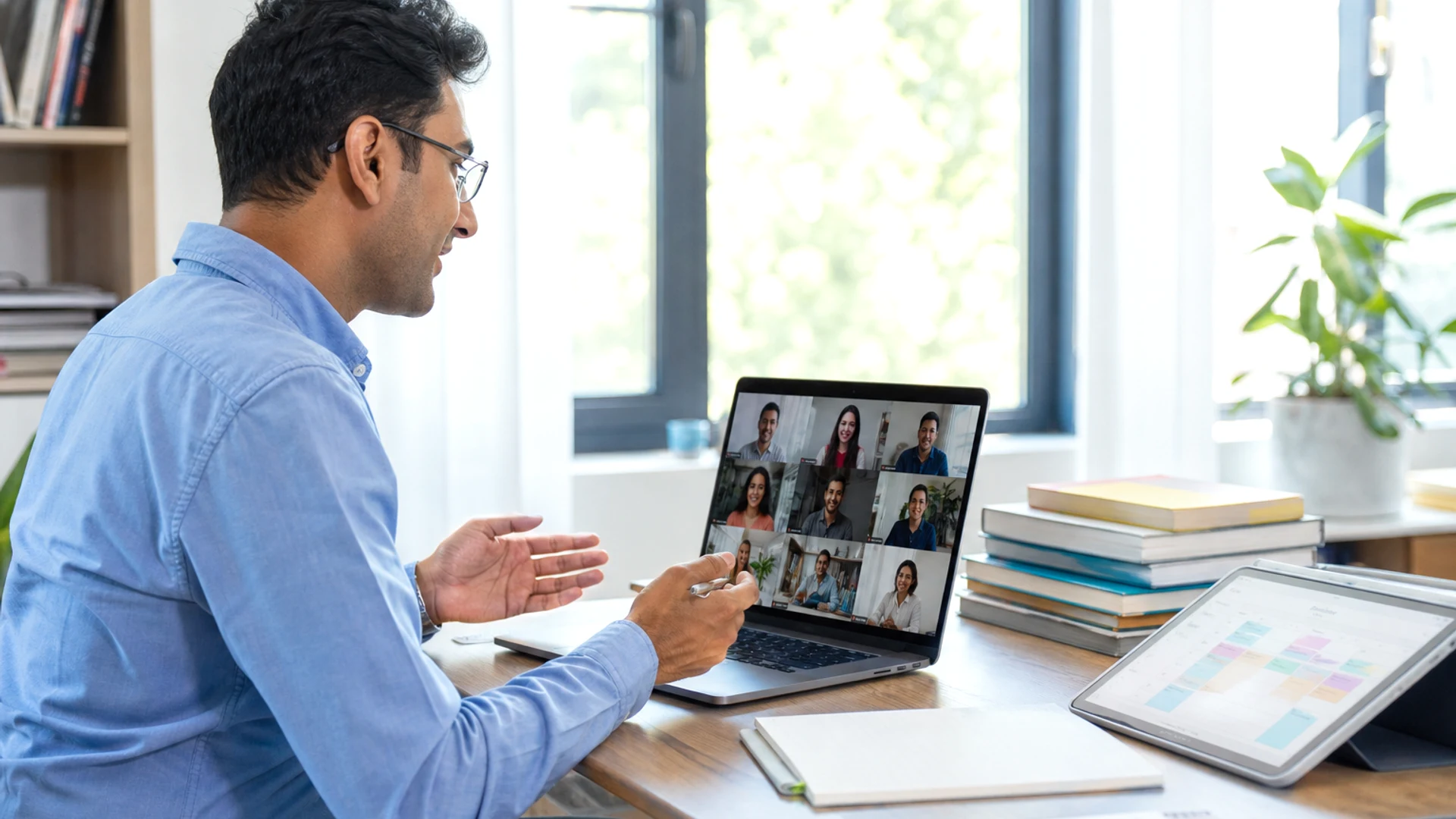 Live tutoring app concept with virtual classroom interface and online learning operations background