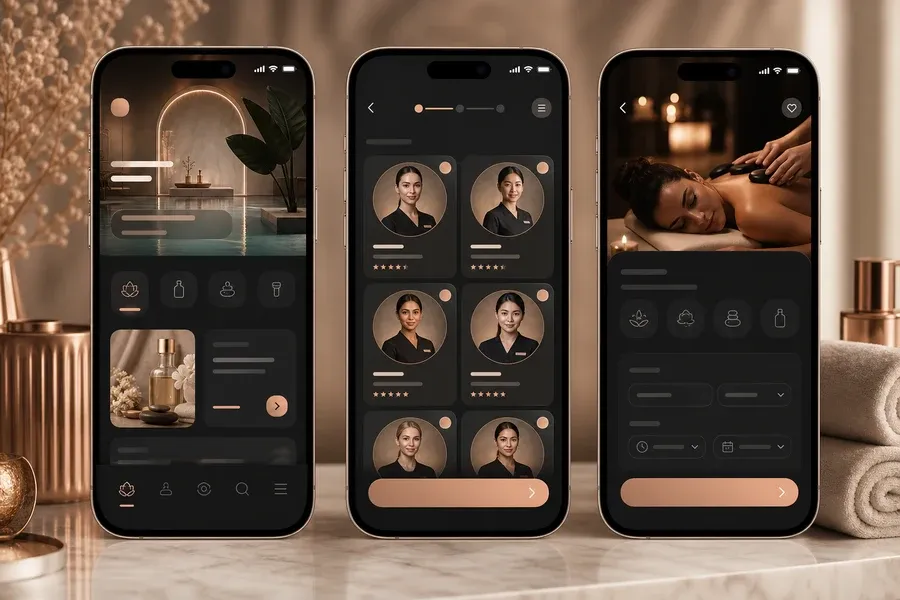 Urban Company UAE inspired massage booking app preview