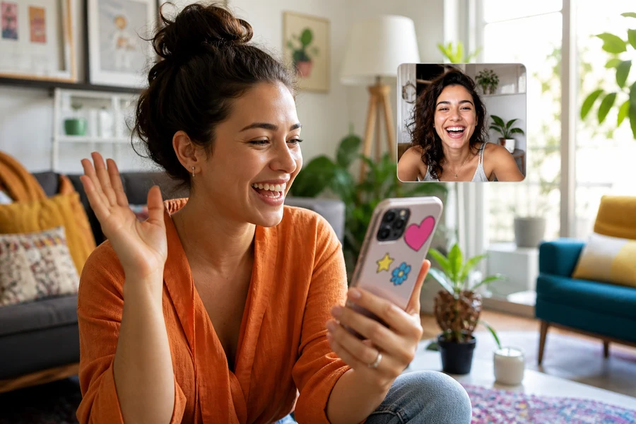Facebook Messenger inspired messaging app preview