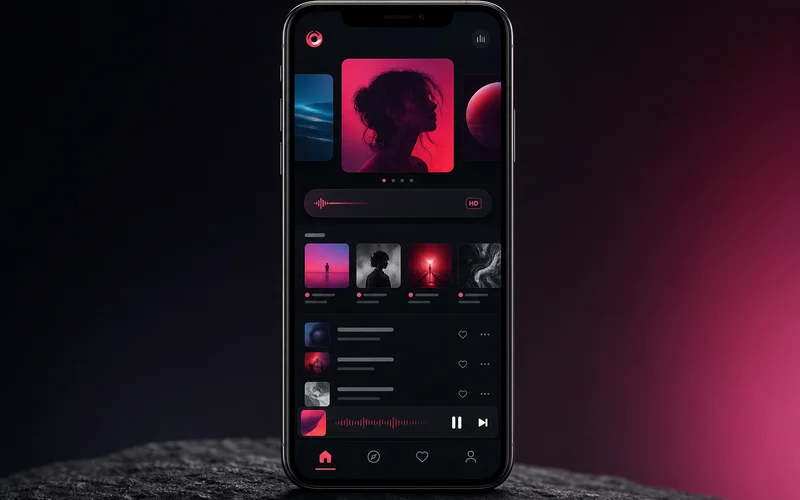 Apple Music inspired music streaming app preview
