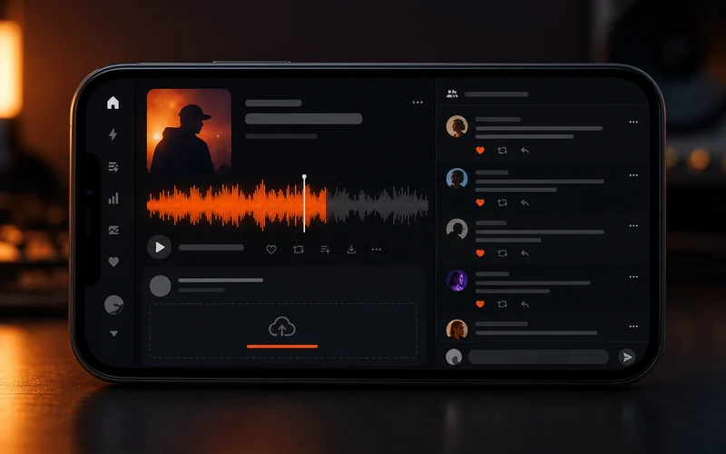 SoundCloud inspired music streaming app preview