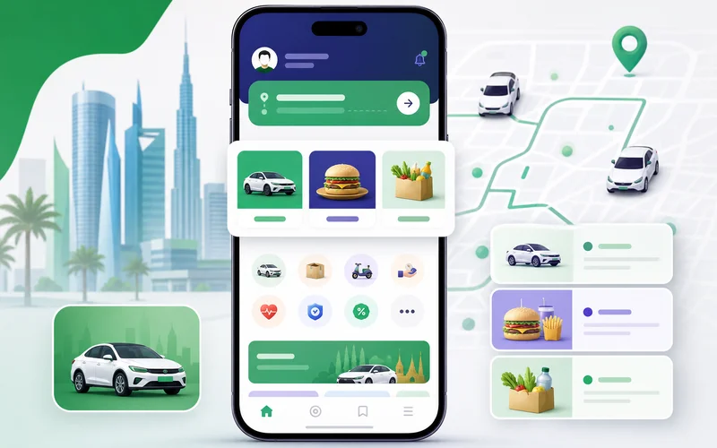 Careem inspired on demand app preview