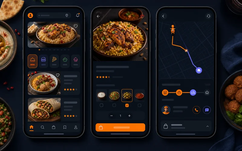Talabat inspired on demand app preview