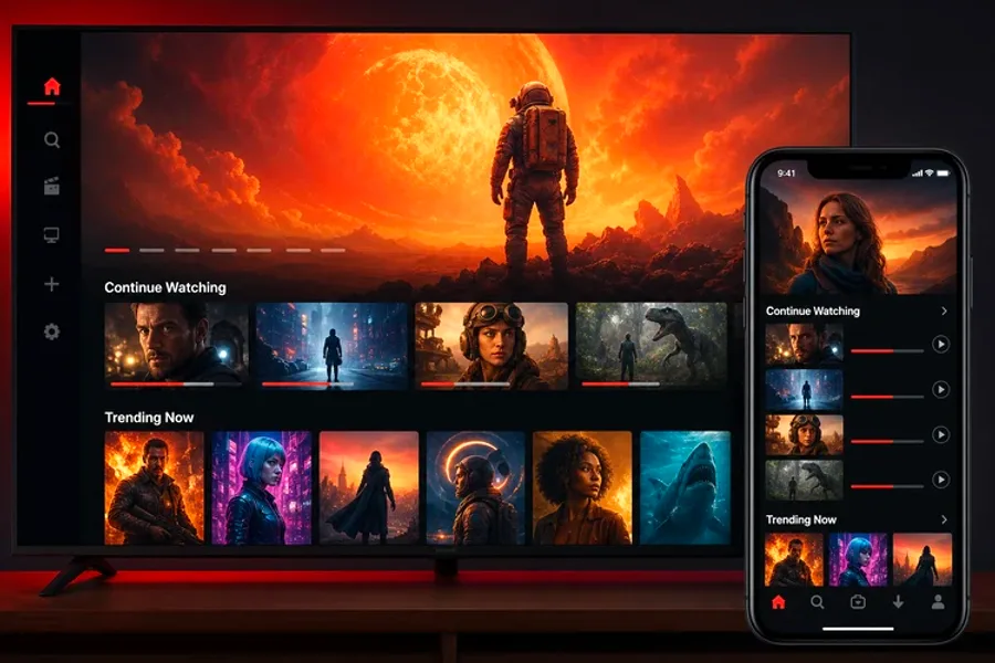 Netflix inspired ott app preview