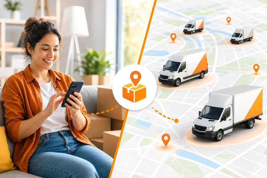 Dubai Logistics inspired packers & movers app preview