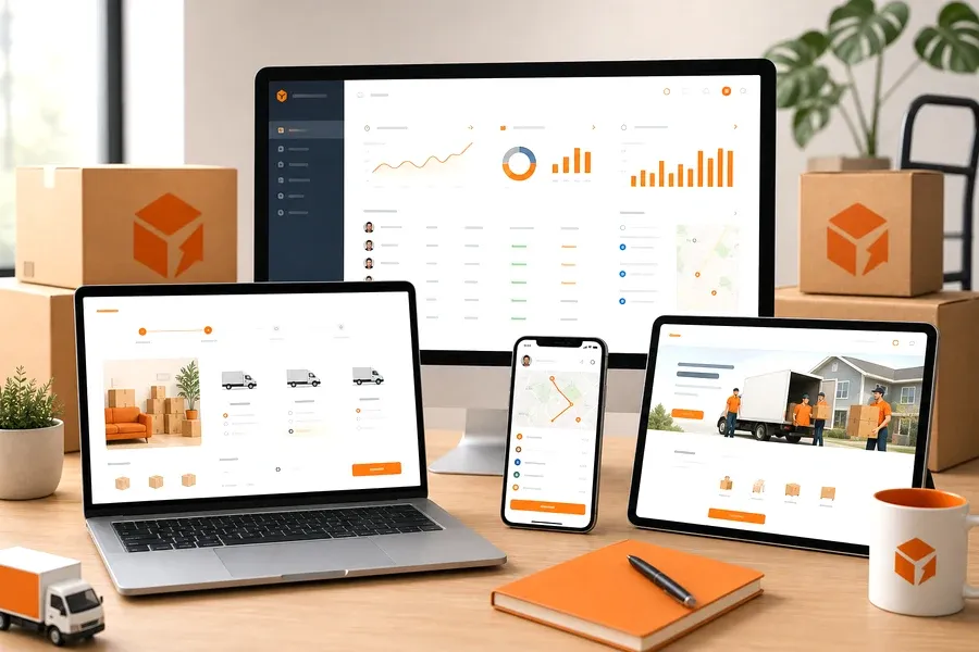 Enterprise Relocation inspired packers & movers app preview