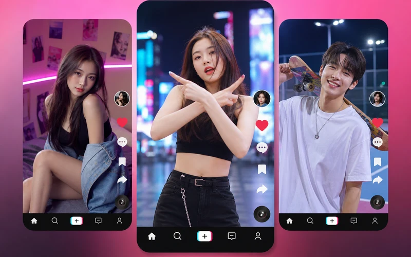 TikTok inspired social media app preview