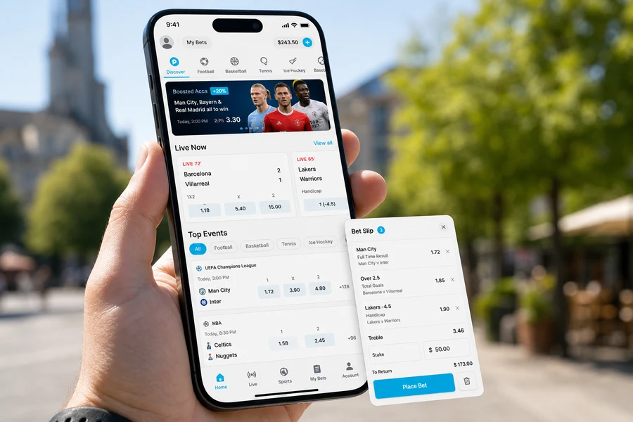 Bet365 inspired sports betting app preview