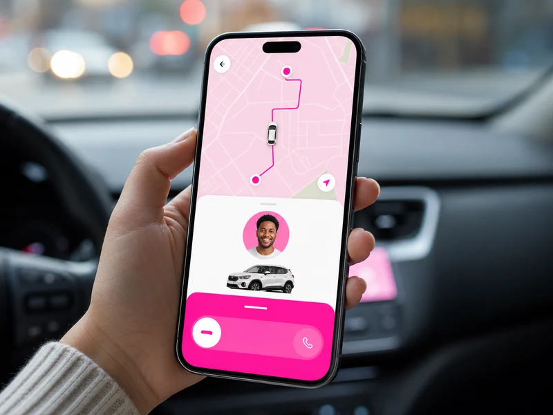 Lyft inspired taxi booking app preview