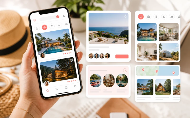 Airbnb inspired travel app preview