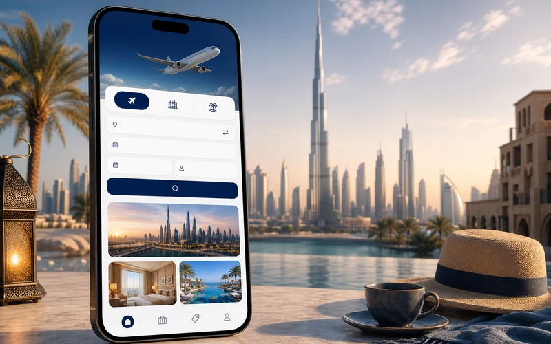 Almosafer inspired travel app preview
