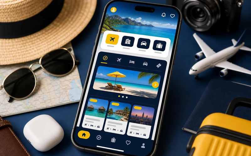 Expedia inspired travel app preview