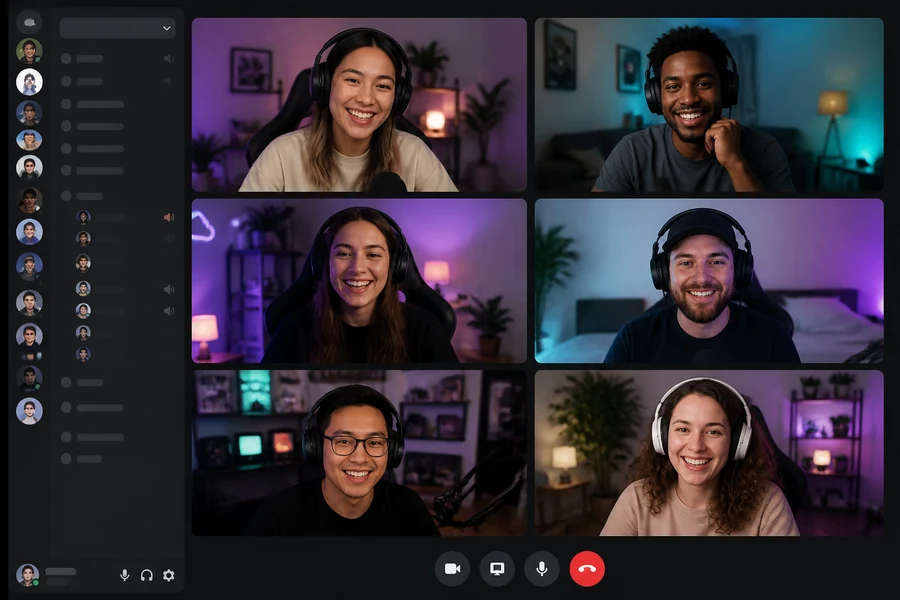 Discord inspired video conferencing app preview