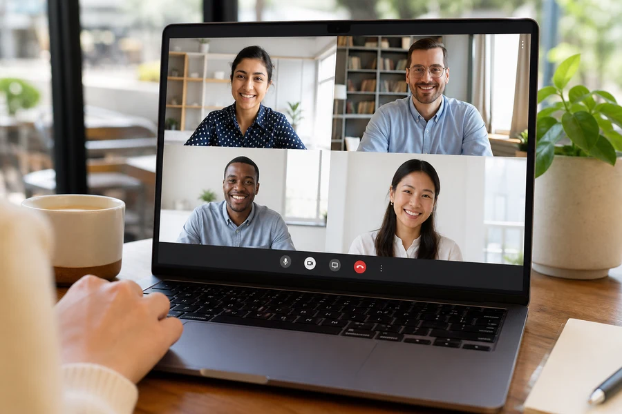 Google Meet inspired video conferencing app preview