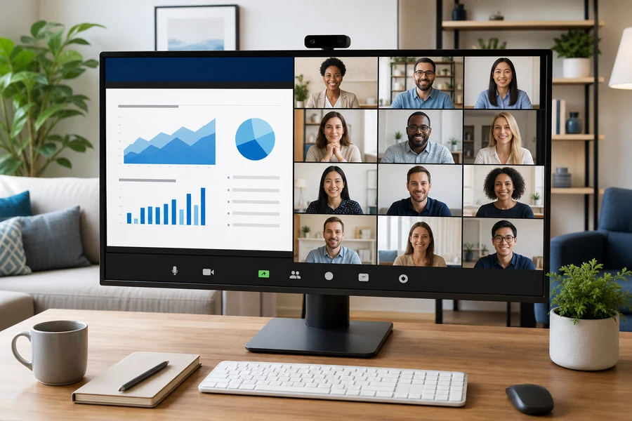 Zoom inspired video conferencing app preview