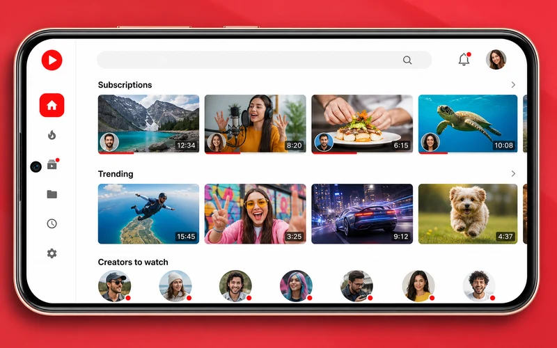 YouTube inspired video streaming app preview