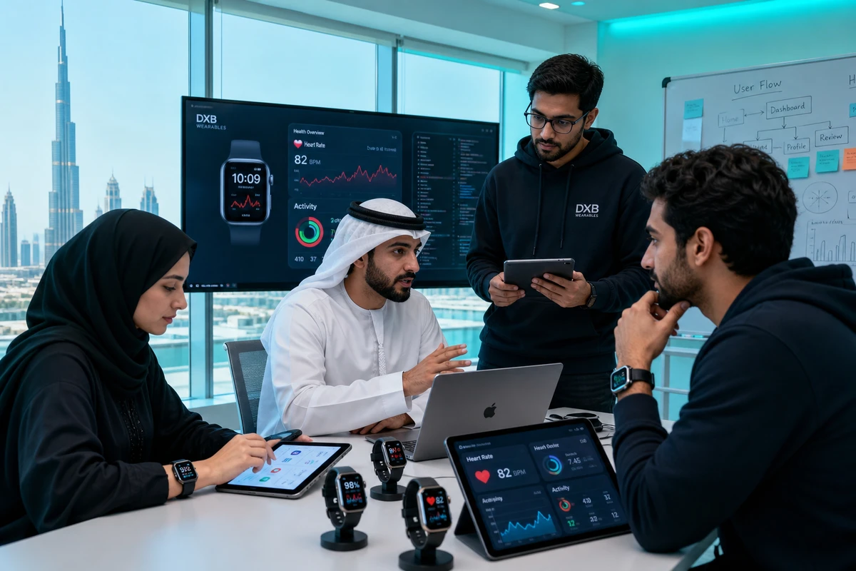 Dubai based wearable app development team building connected smartwatch fitness and healthcare device platforms