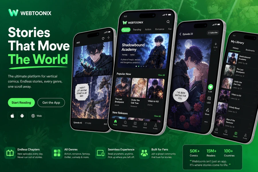 Vertical Scrolling Webtoon Platform