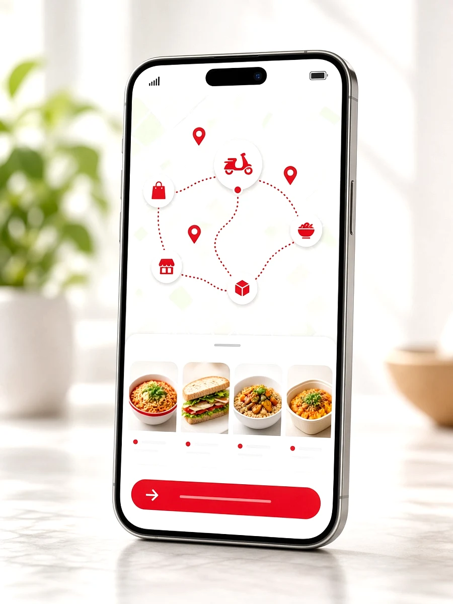DoorDash inspired food delivery app preview