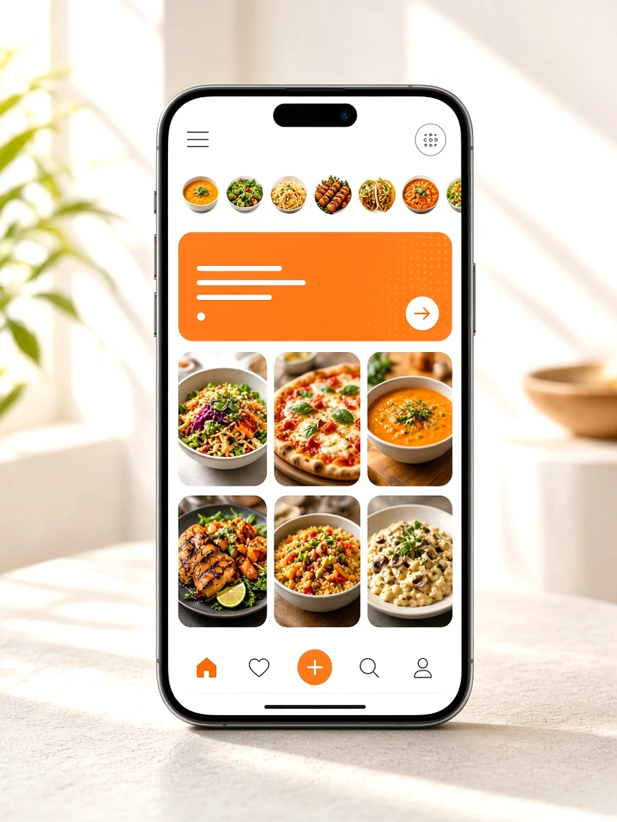 Just Eat inspired food delivery app preview