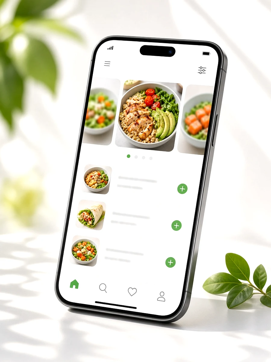 Uber Eats inspired food delivery app preview