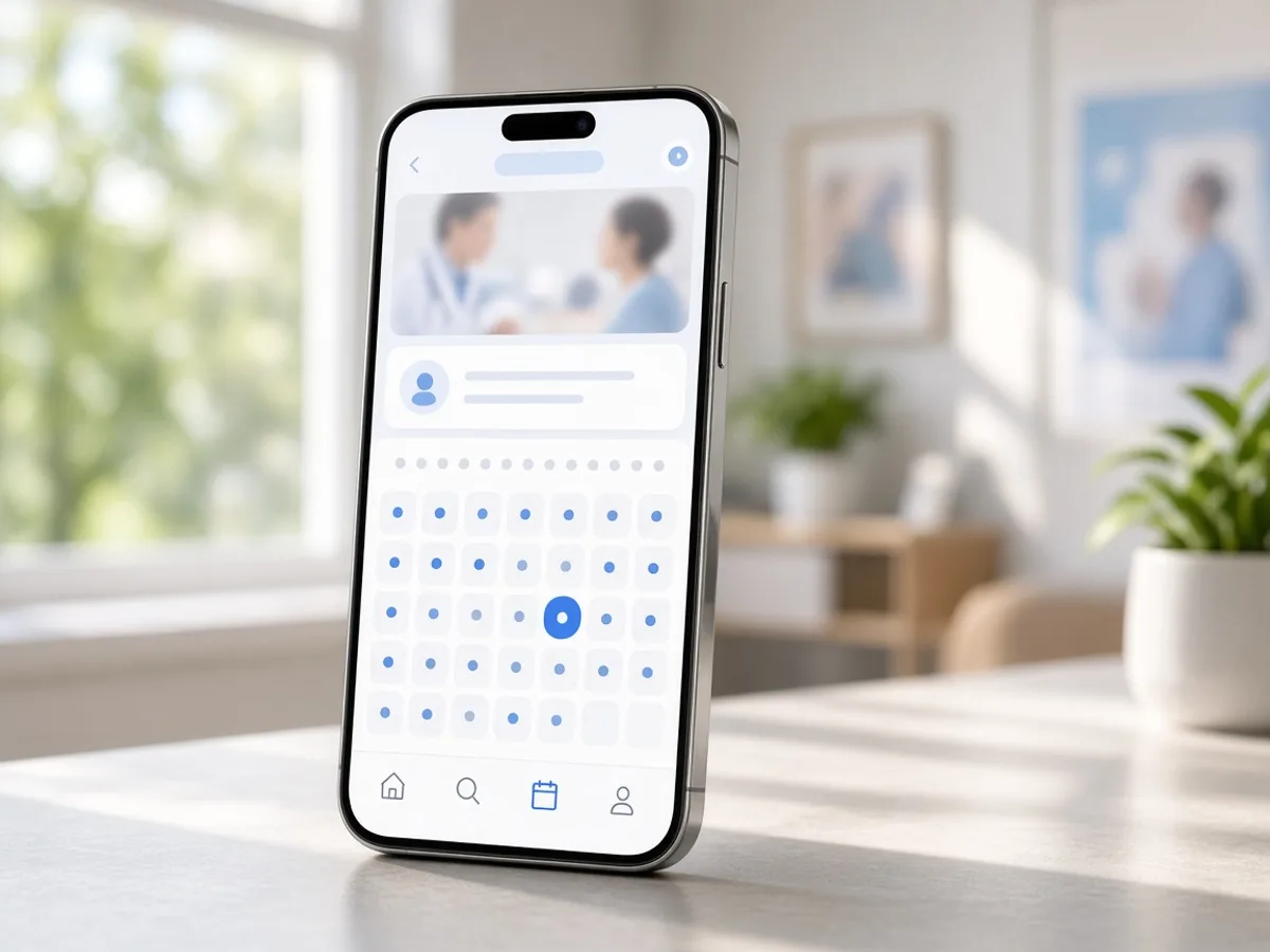 Zocdoc inspired healthcare app preview