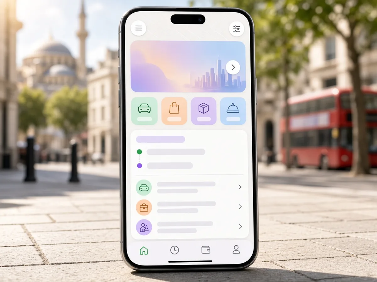 Careem inspired taxi booking app preview