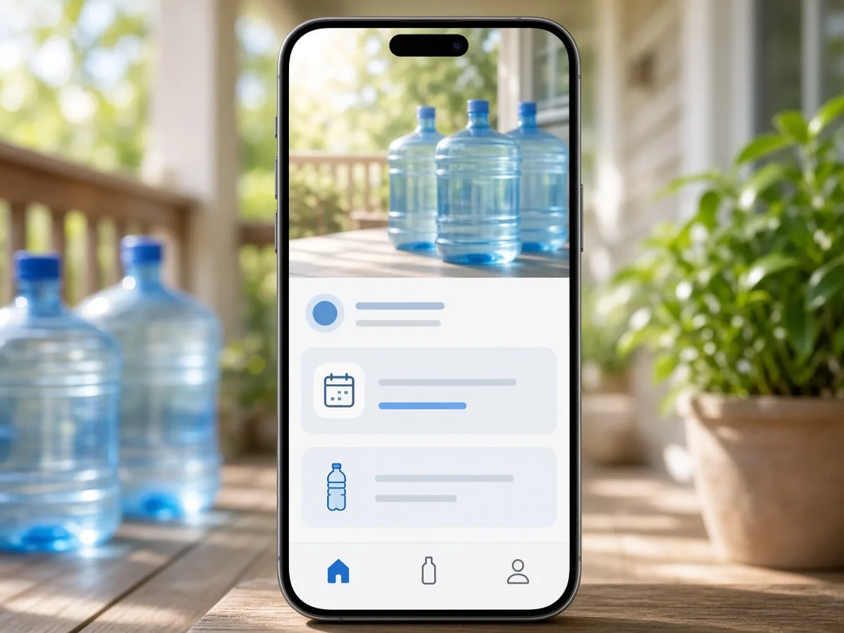 ReadyRefresh inspired water delivery app preview