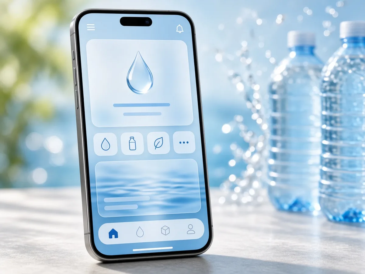 Waterdrop inspired water delivery app preview
