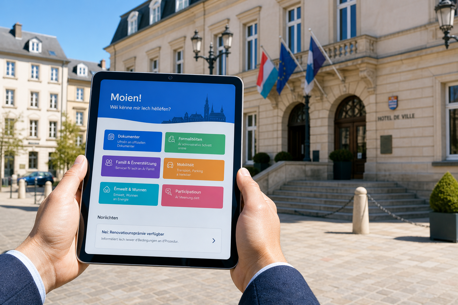 Mobile app testing for government services in Luxembourg