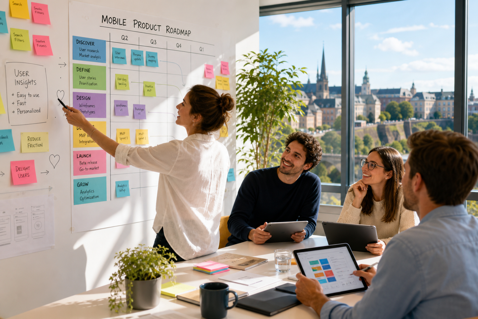 Business first mobile app development planning workshop in Luxembourg